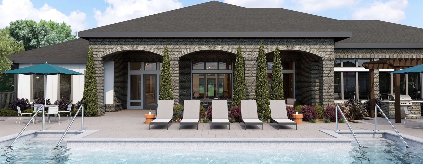 Large resort style swimming pool